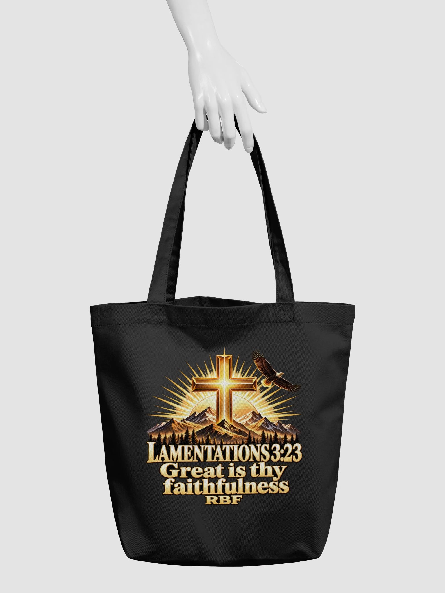 Faithfulness Sunrise Organic Tote — Lamentations 3:23 product image (3)