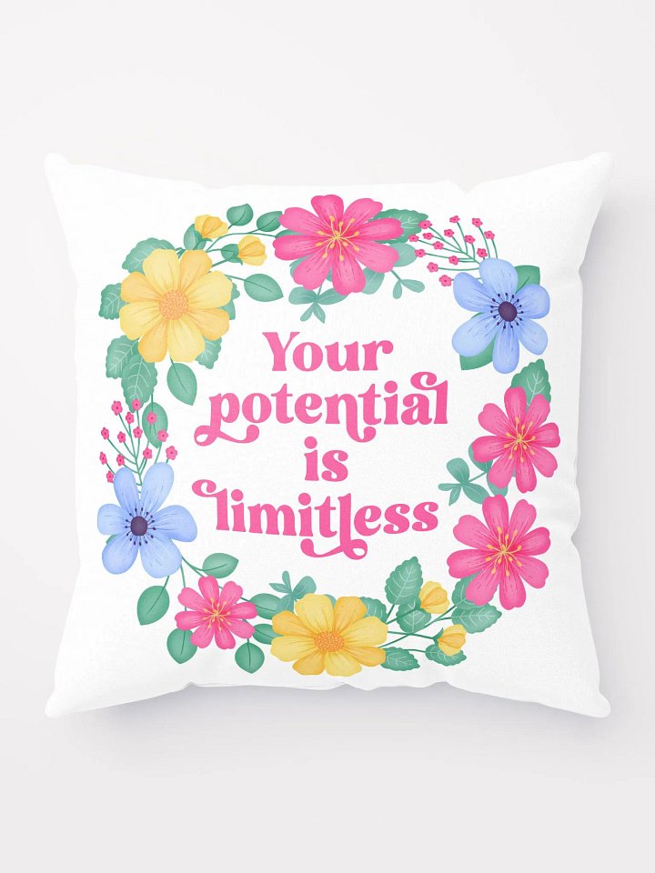 Your potential is limitless - Motivational Pillow White product image (1)