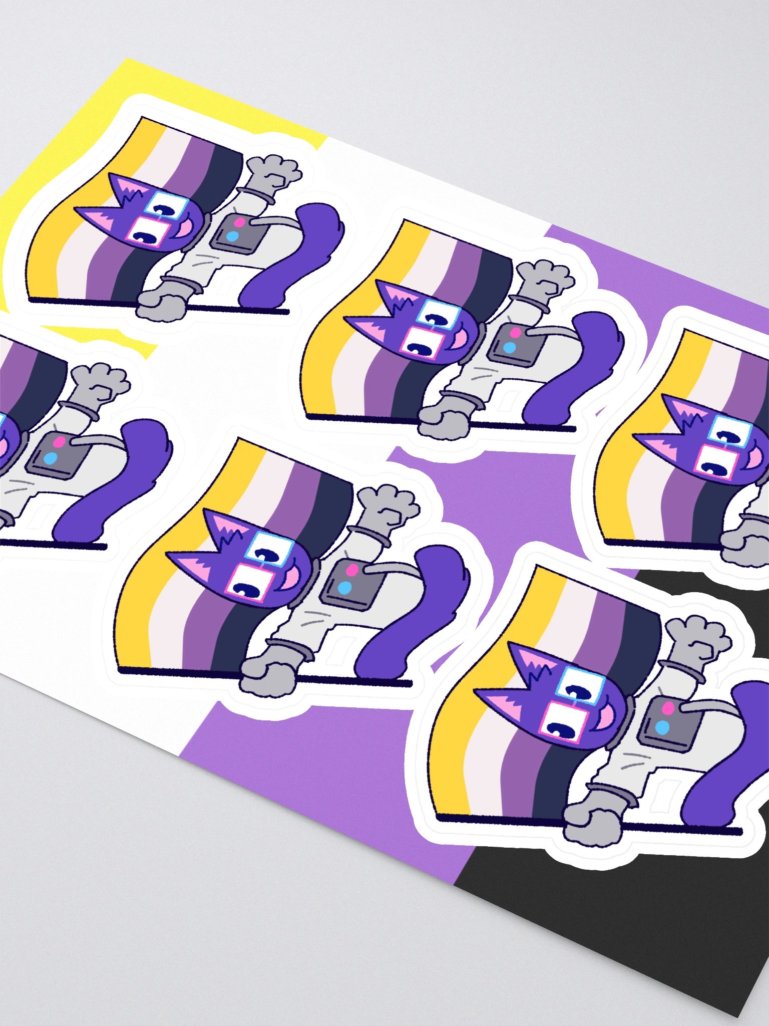 non-binary pride kaykay sticker sheet product image (2)