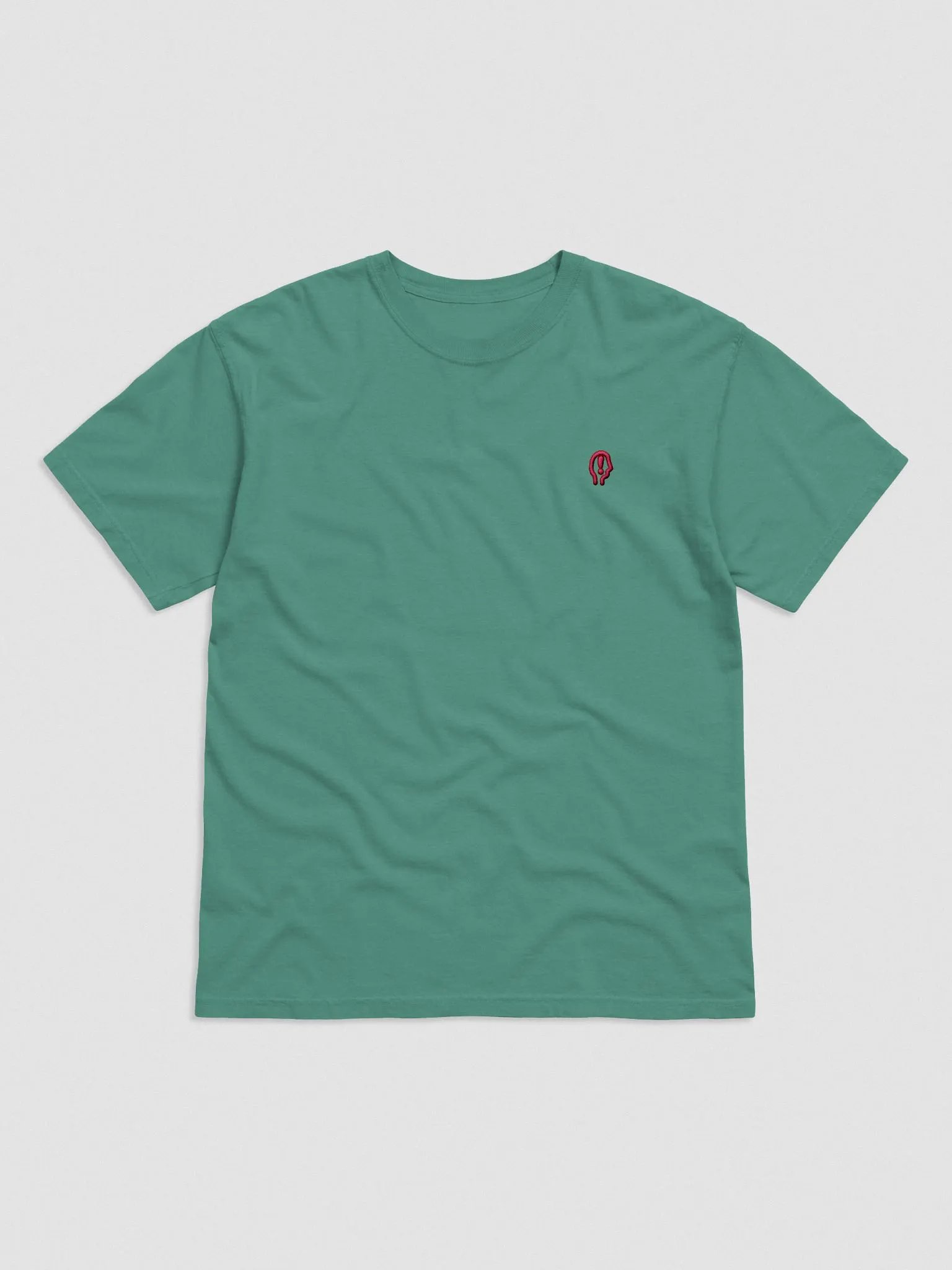 EXCLAIMING MENTALLY (L.C., rose) embroidered garment dyed tee product image (33)