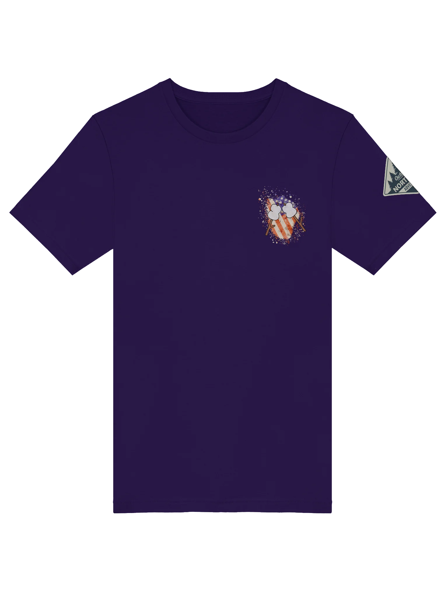Stars, Stripes & Campfire Nights – Patriotic Northwoods T-Shirt product image (5)