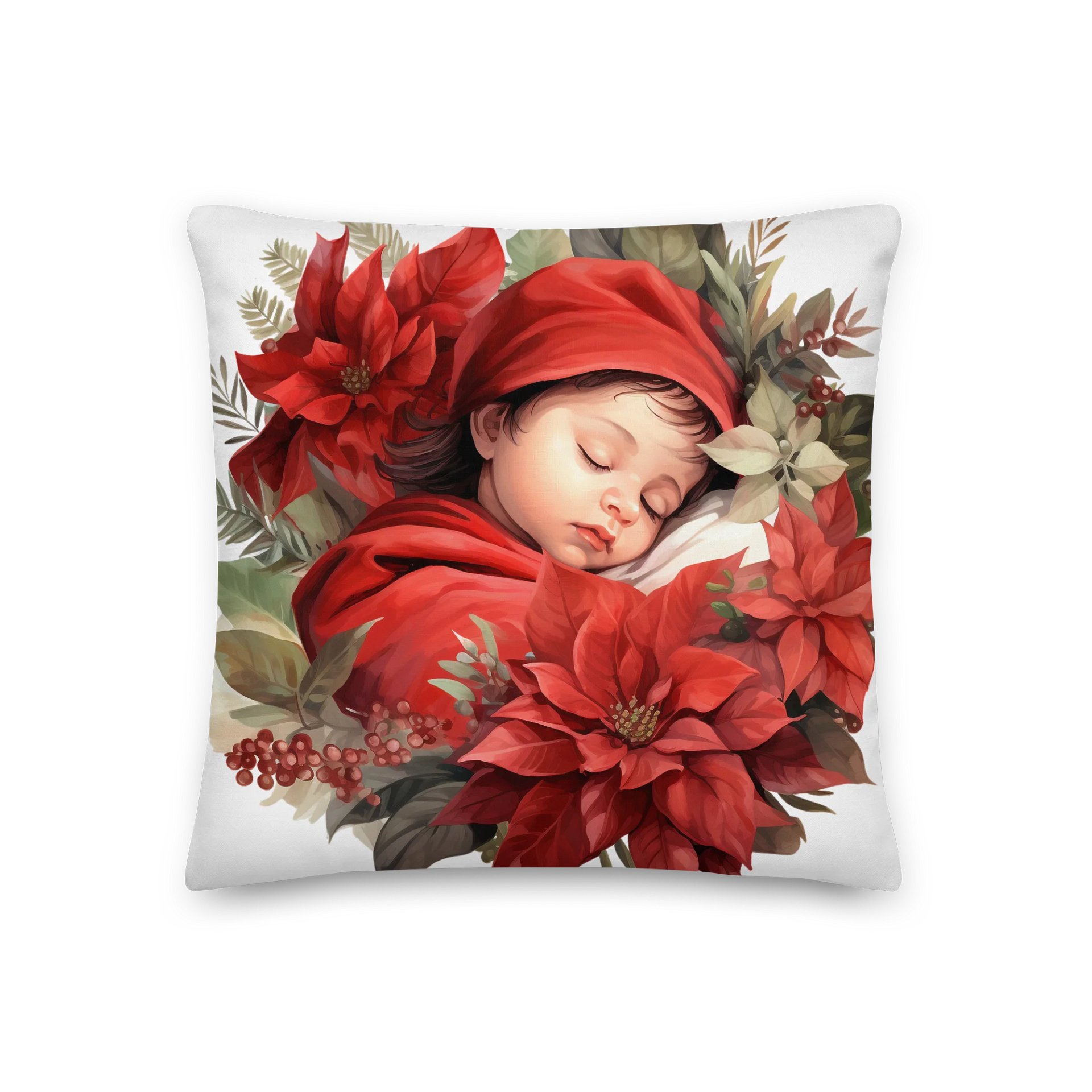 Baby Poinsettia Angel Cushion product image (1)