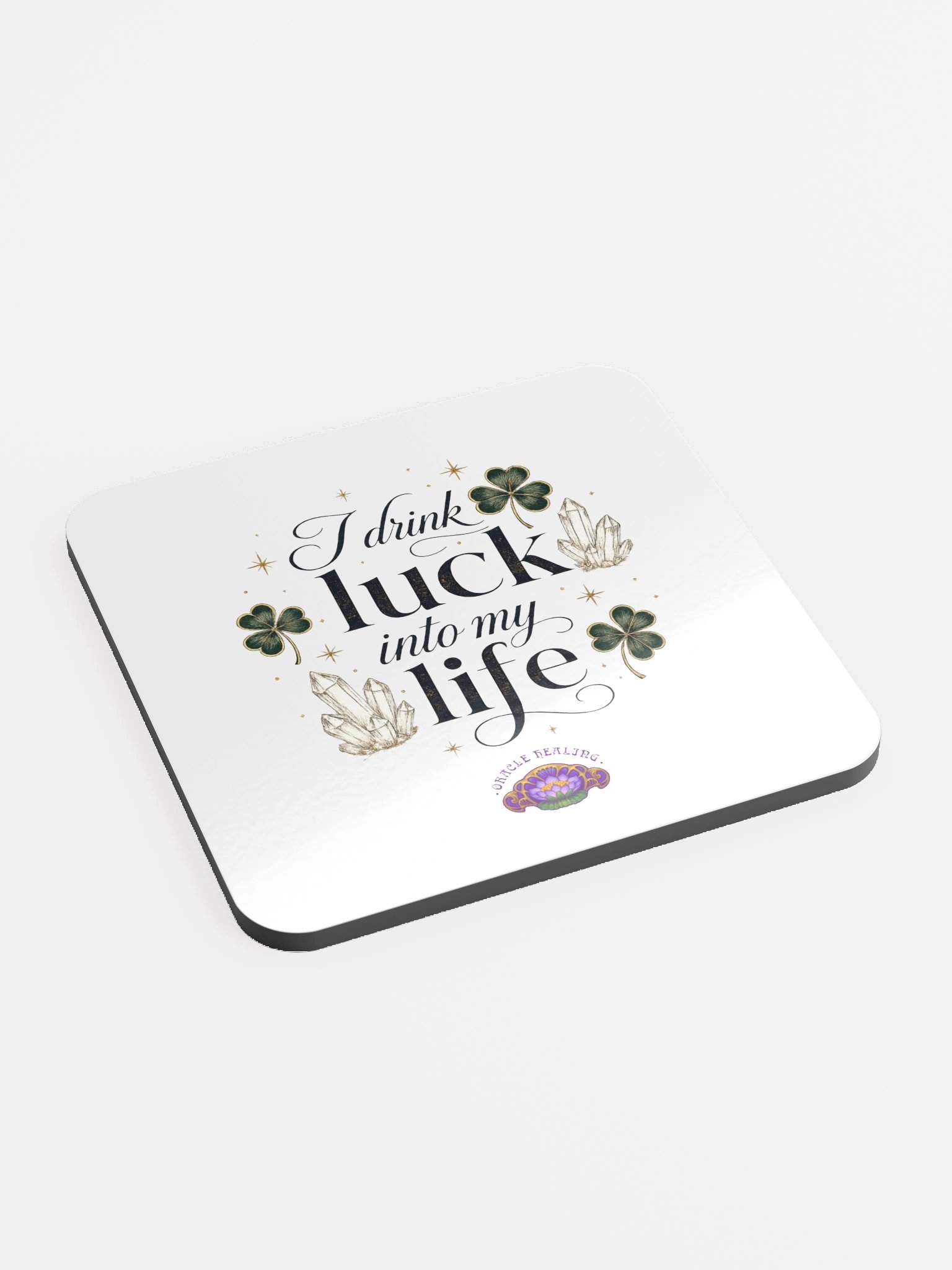 Clear bad luck spell coaster product image (2)