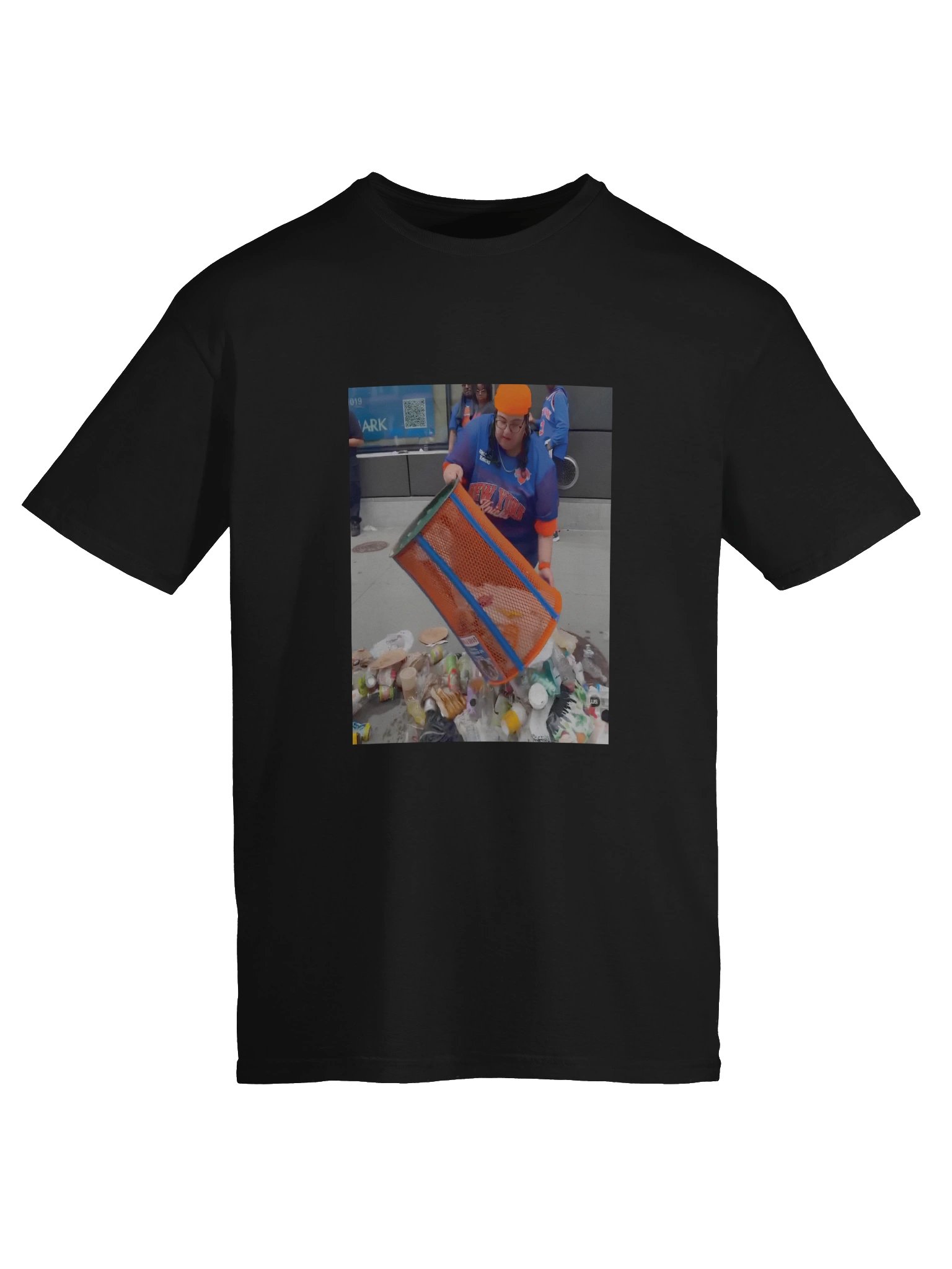 Knicks Dei Angie Base Stealing Trashcan Shirt product image (1)