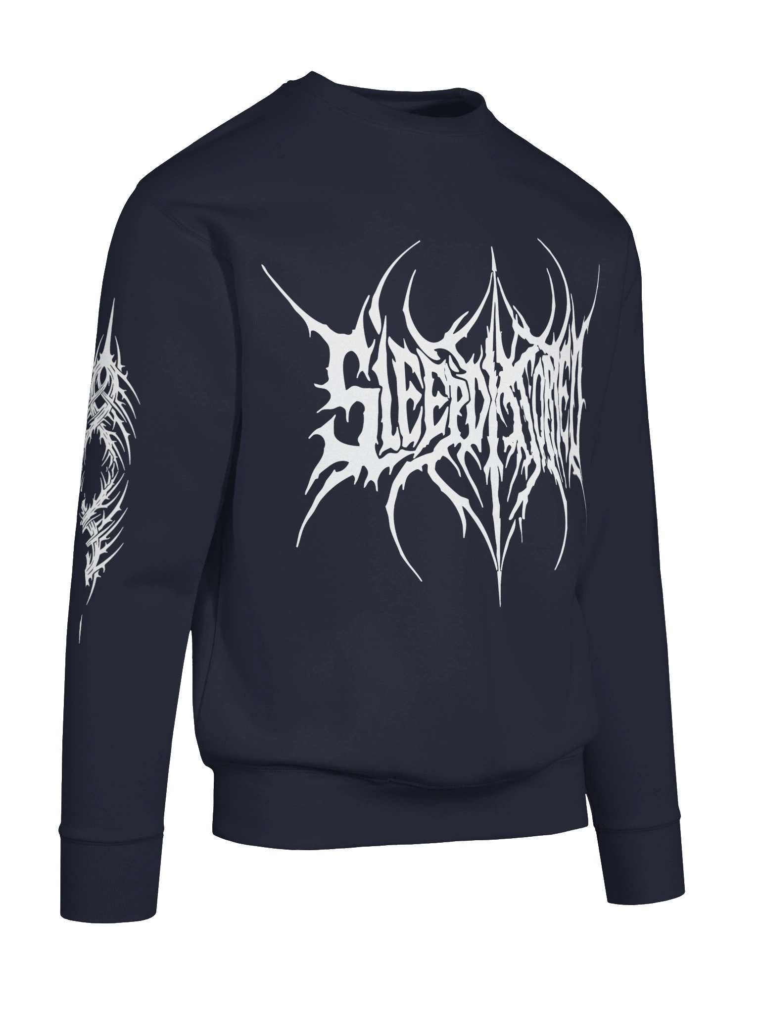 White sleepDistorted logo sweatshirt product image (10)