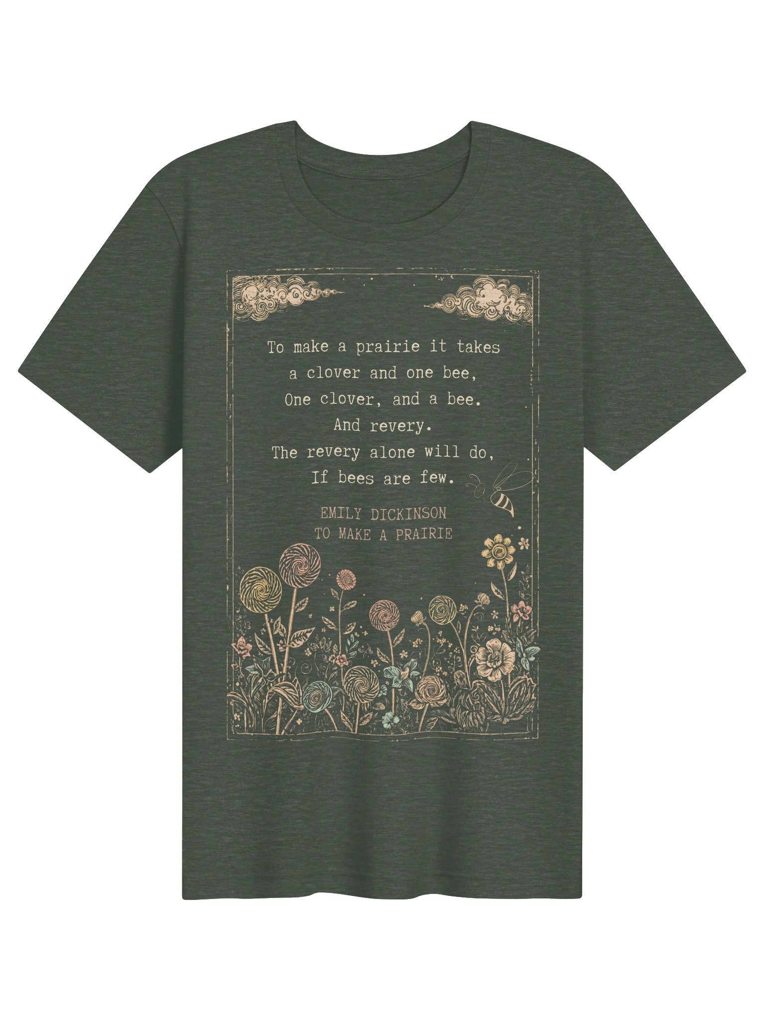 Emily Dickinson Shirt, To Make a Prairie Quote Tee, Literary Nature Graphic product image (2)