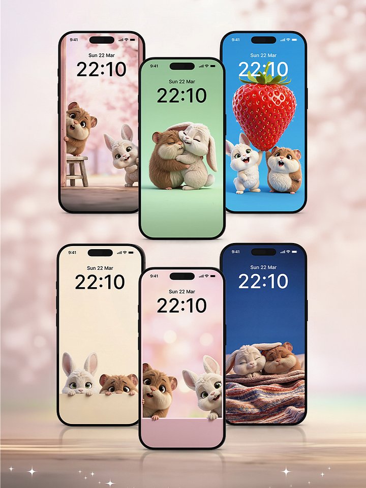 The Chewy & Chibbly Wallpaper Collection (6 Wallpapers) product image (1)