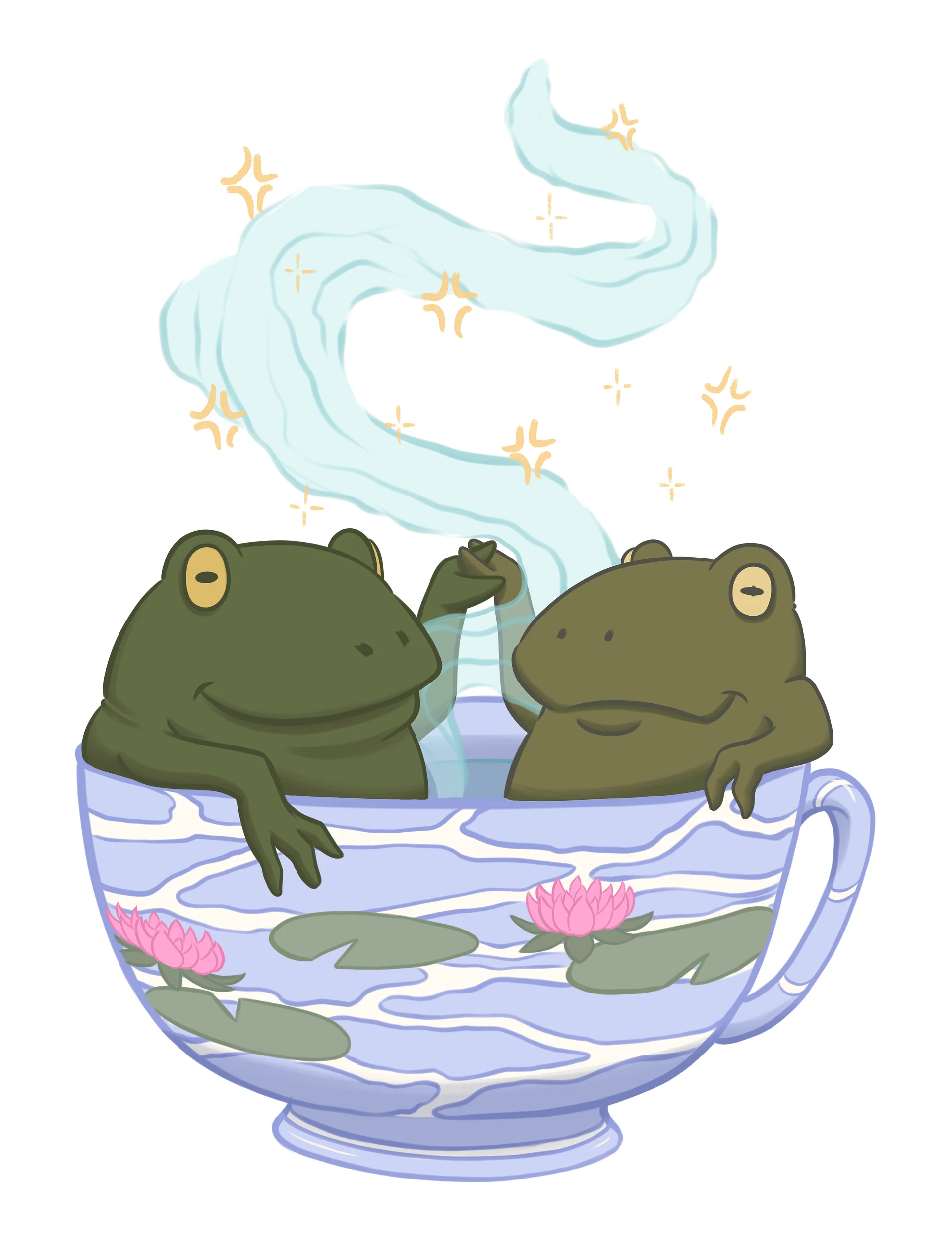 sticker : froge bath product image (1)