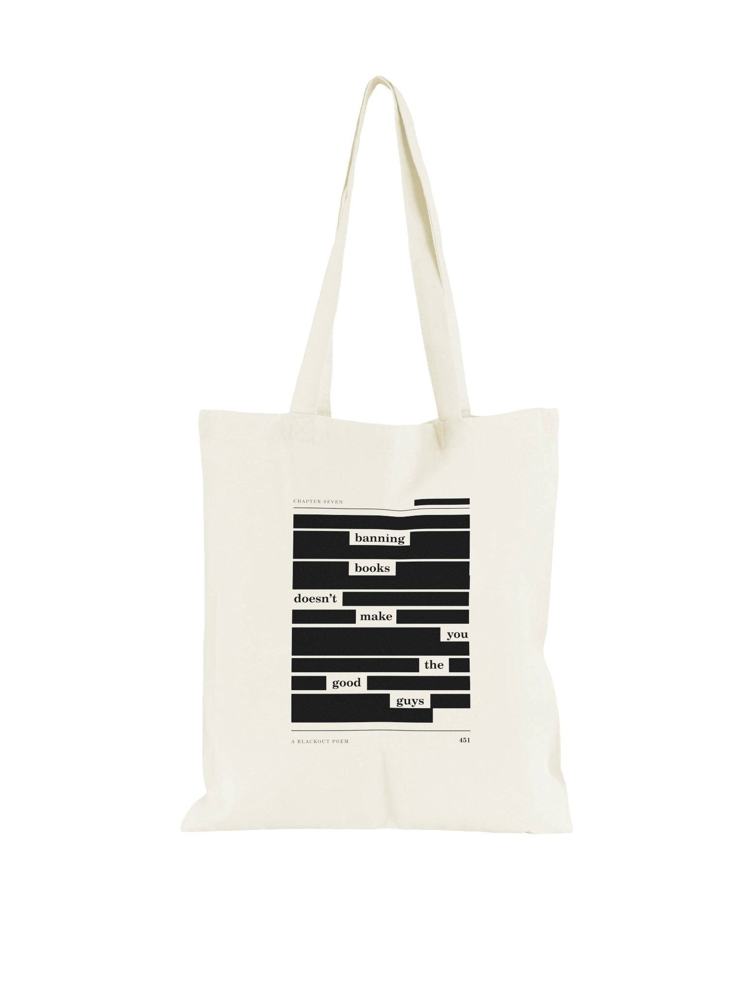 Banning Books — Blackout Poem Tote product image (1)