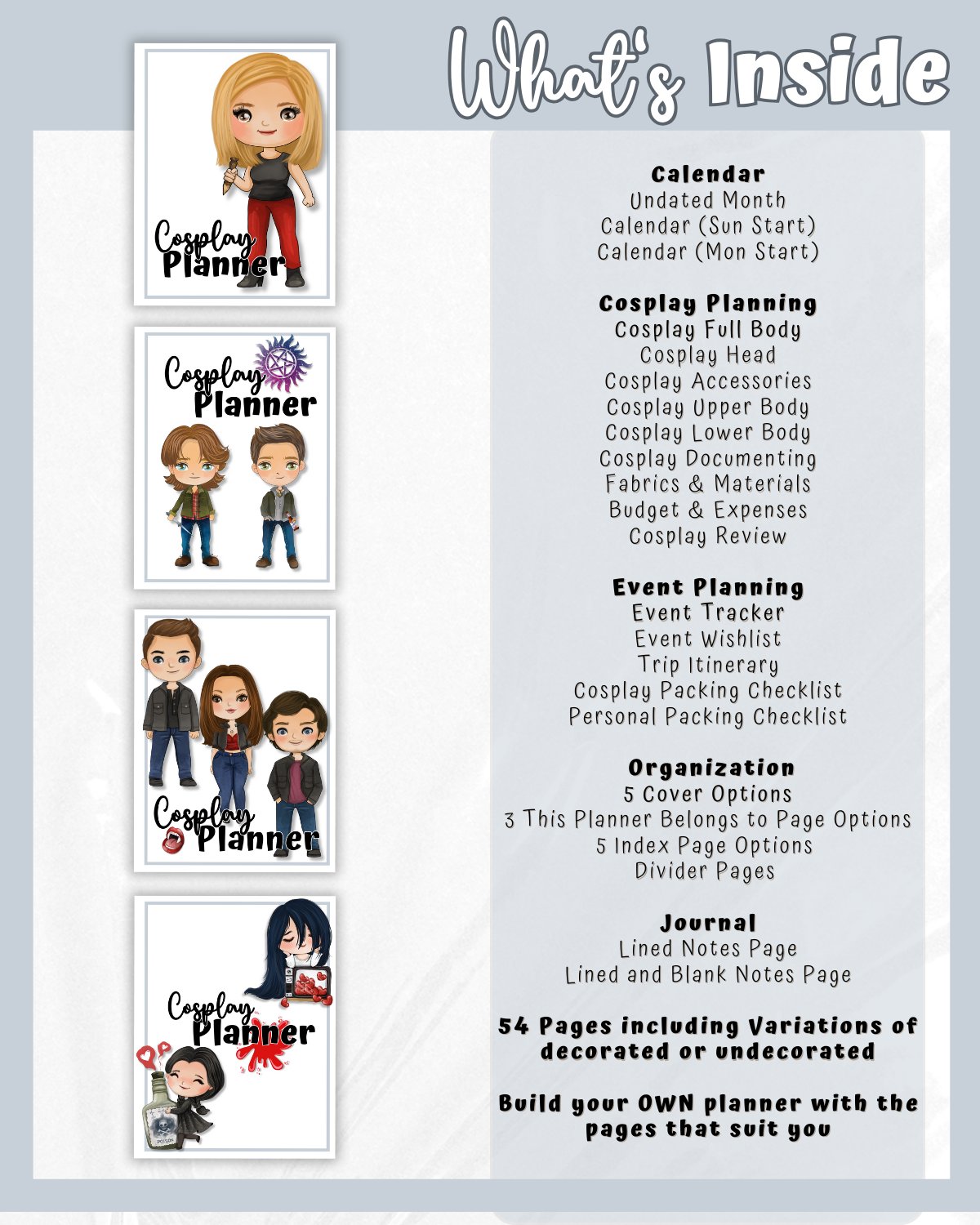 Monster Hunter Cosplay Planner – Grey Edition | 54-Page Printable PDF product image (3)