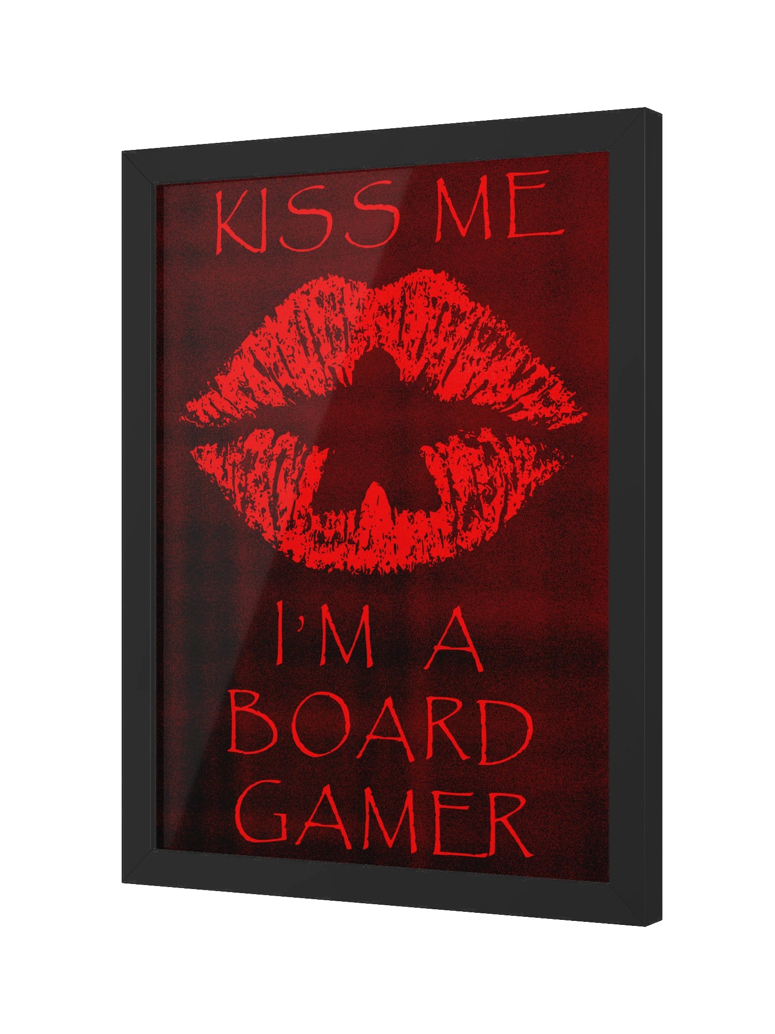 Grunge Meeple Kiss Board Game Room Poster - FRAMED product image (5)