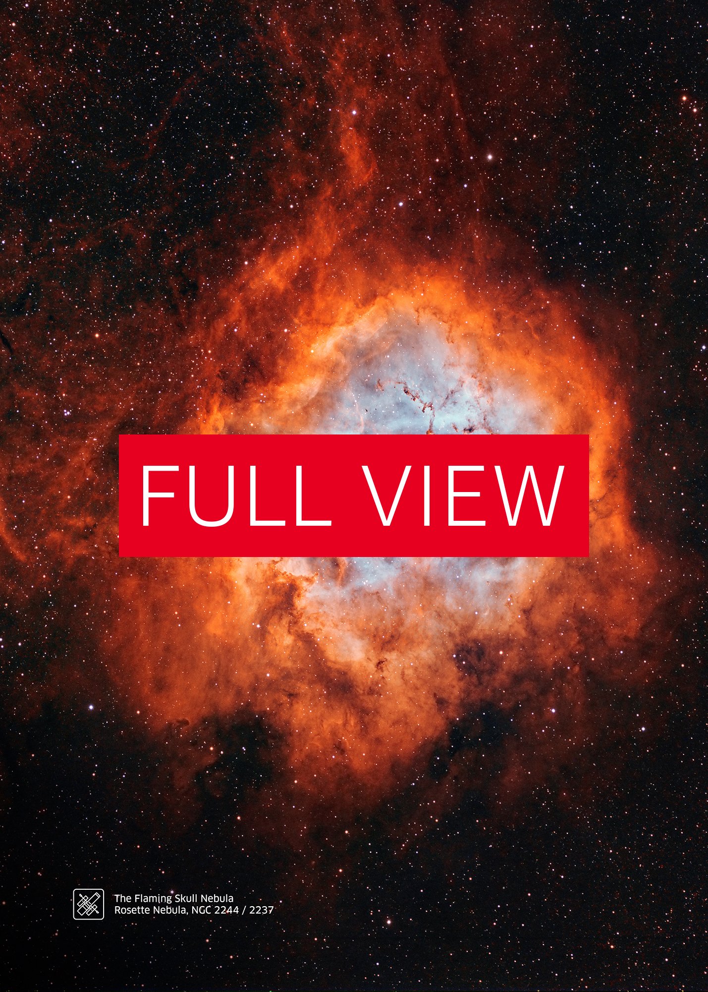 The Flaming Skull Nebula. Rosette Nebula, NGC 2244/2237, NASA Hubble Space Telescope — Hi-Res Space poster, science poster, space photo product image (3)