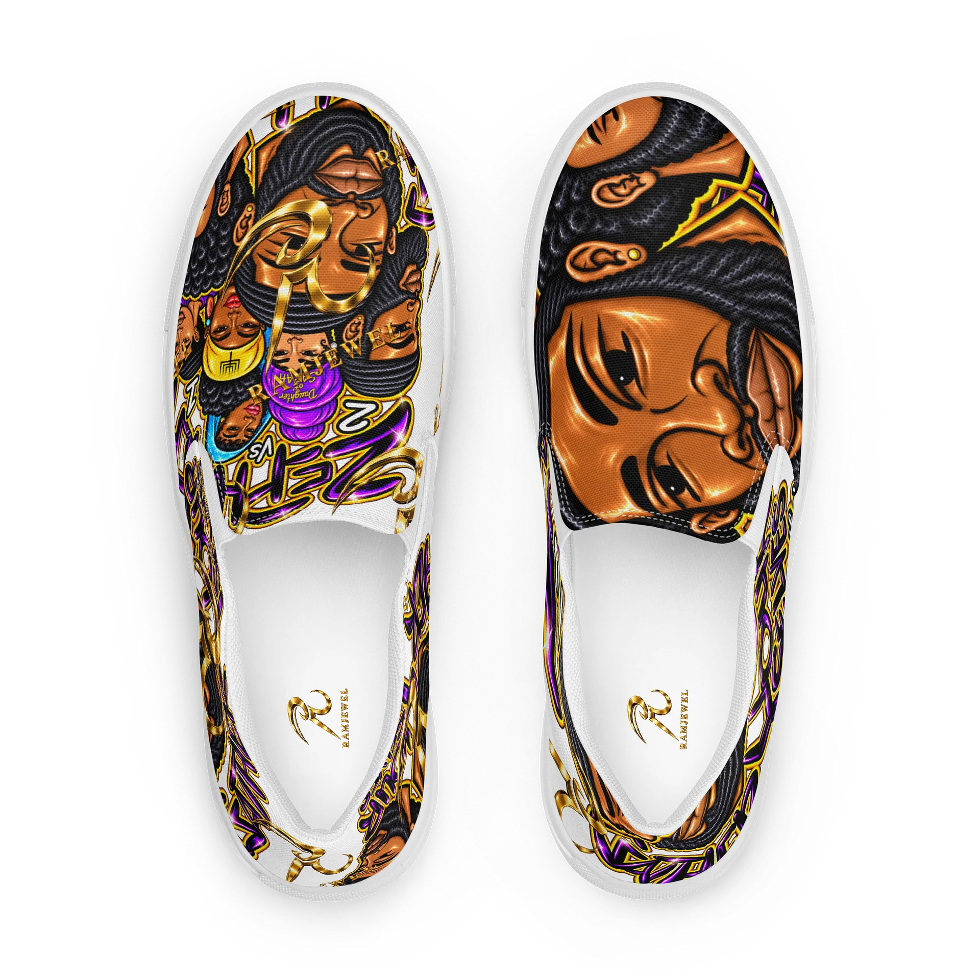 Zephaniah 2 vs 1 Art Slip-On Canvas Shoes product image (1)