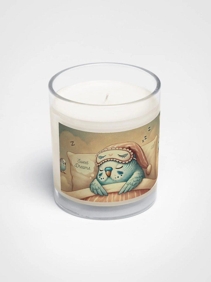 Sweet Dreams Parakeet – Soy Wax Candle in Clear Glass Jar 3 product image (2)