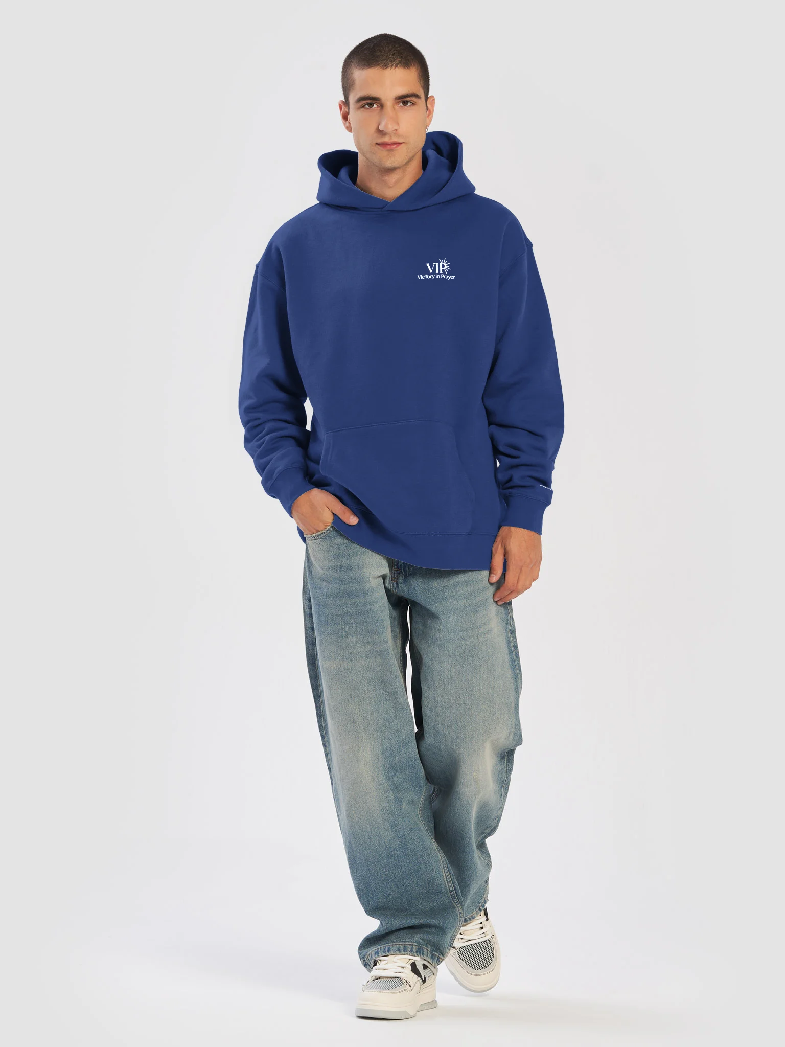 Embroidered Unisex VIP Hoodie with Psalms 23 on sleeve product image (5)