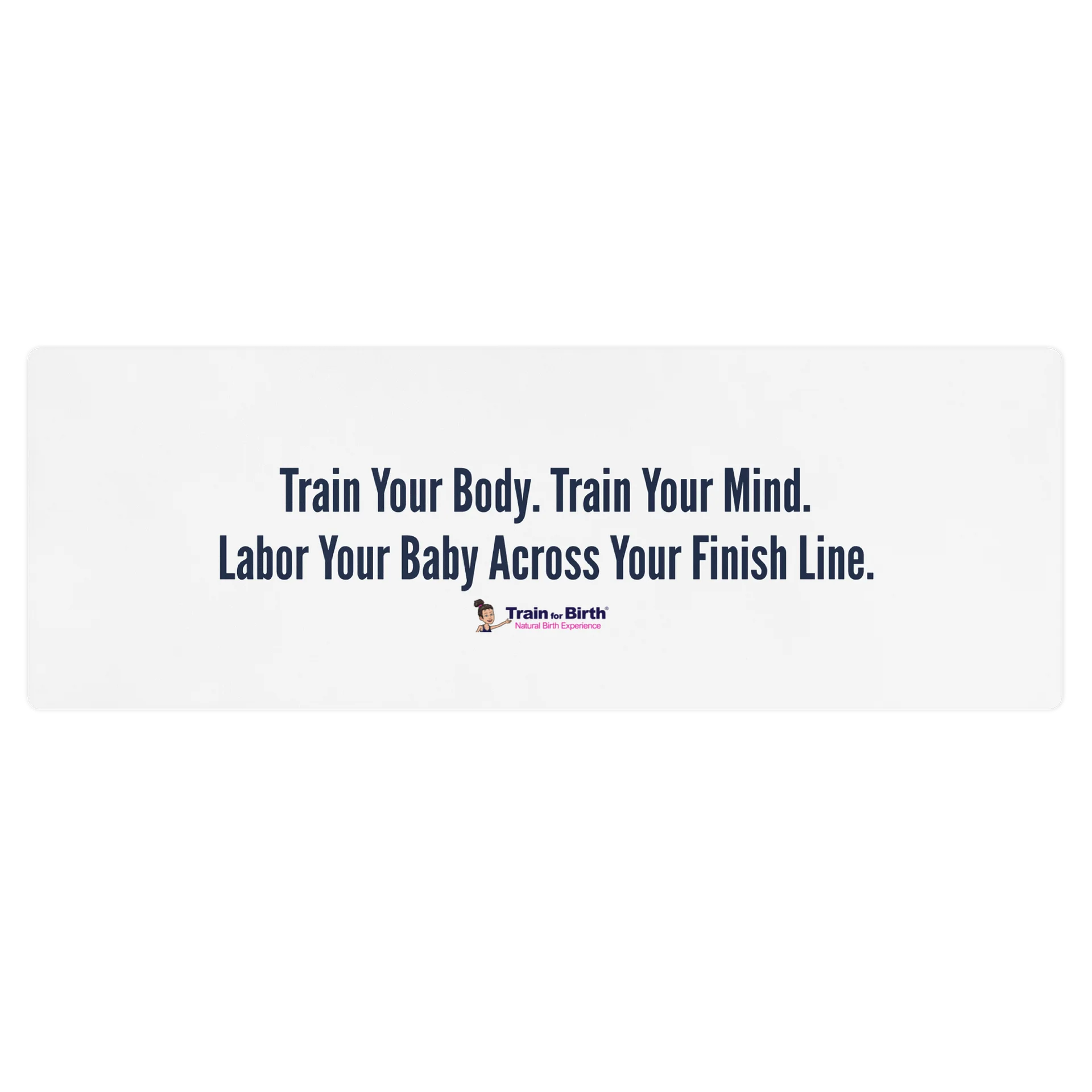 Train for Birth® White/Navy Yoga Mat product image (1)