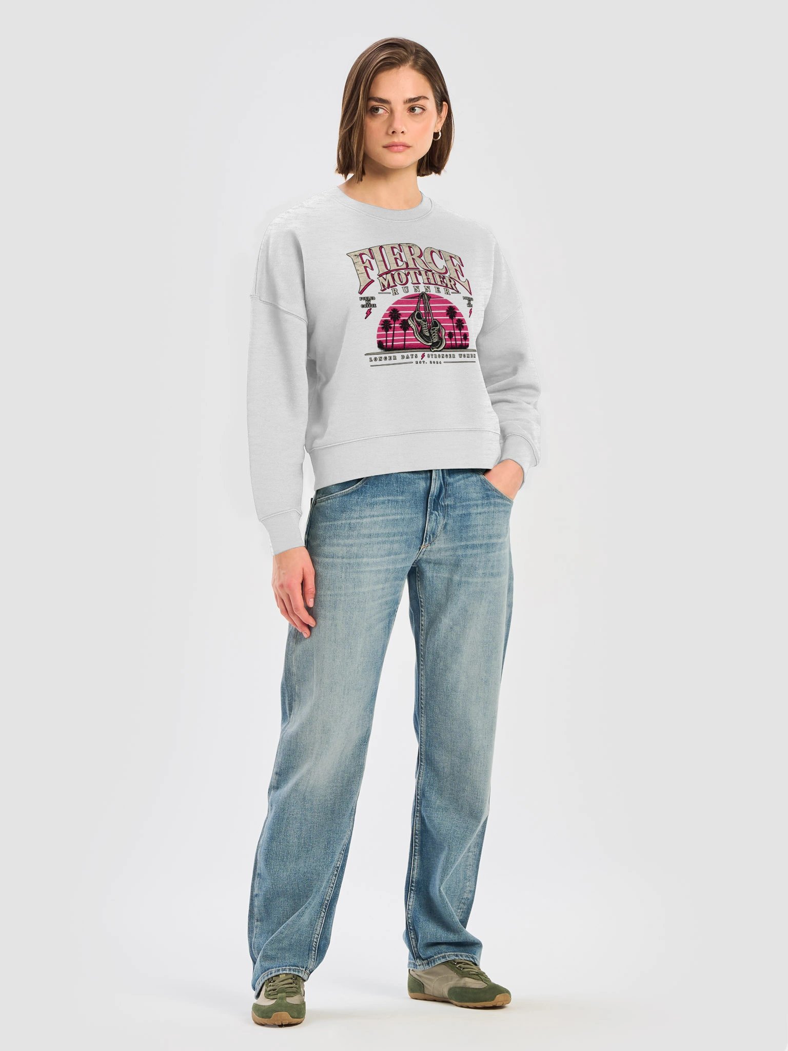 FIERCE MOTHER RUNNER — Organic Sweatshirt product image (5)