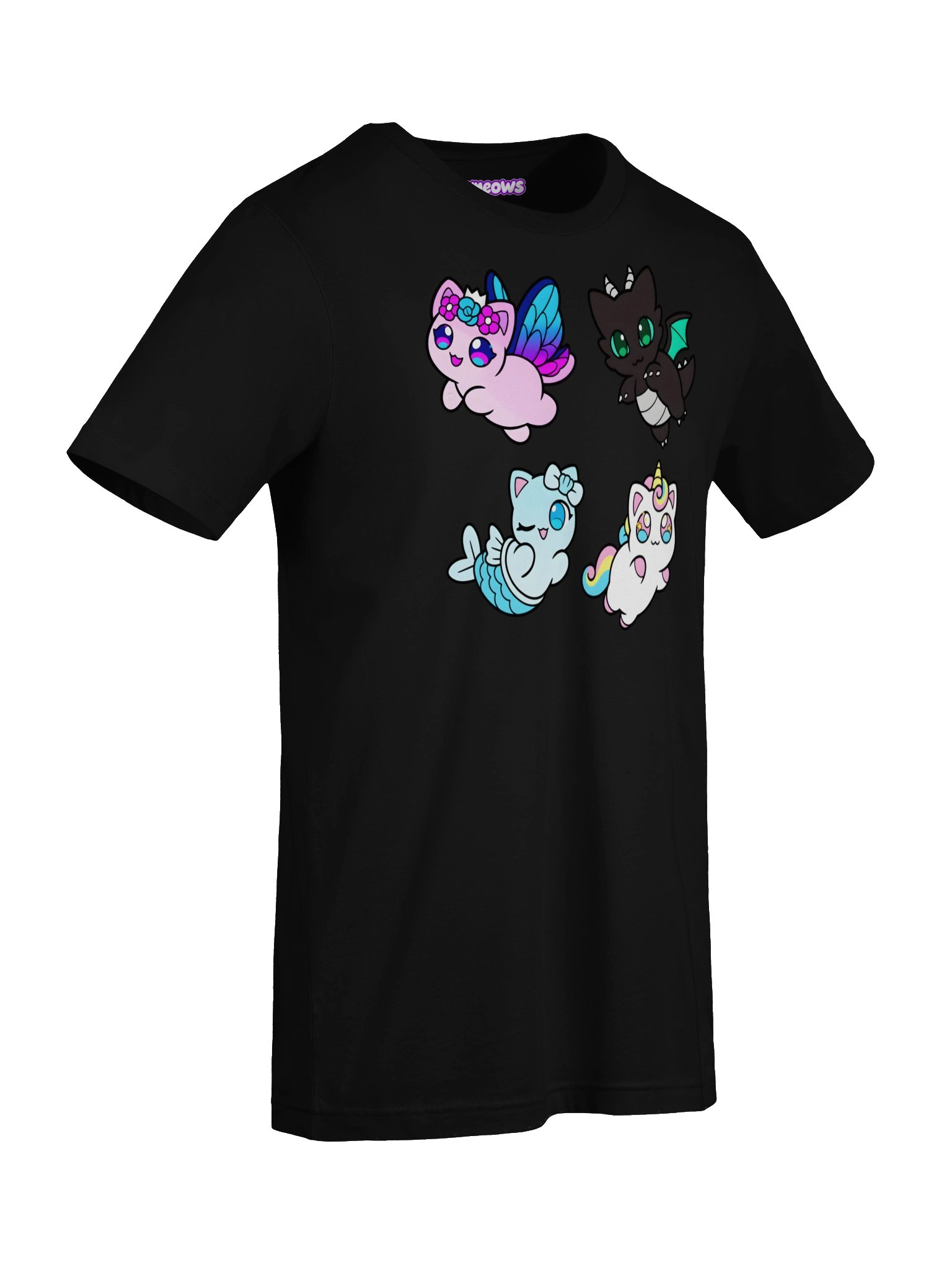 Meemeows Fantasy Cat T-Shirt – Fairy, Dragon, Mermaid & Unicorn product image (7)