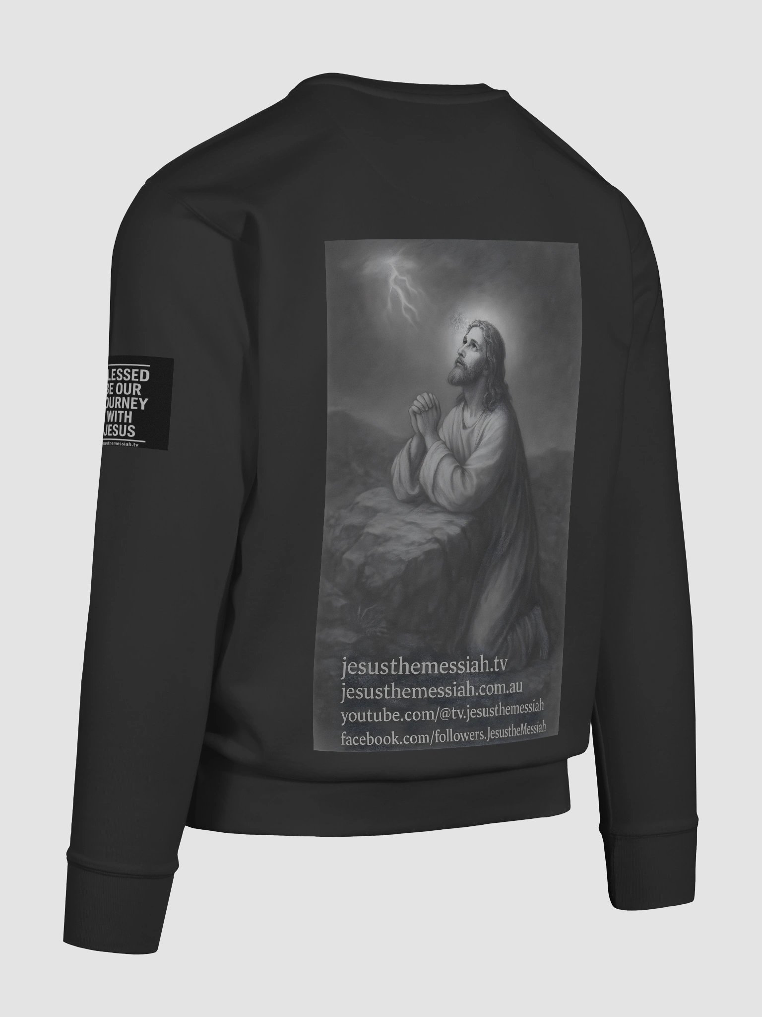 Jesus The Messiah Fleece Crewneck – “Blessed Journey” Prayer Edition product image (12)