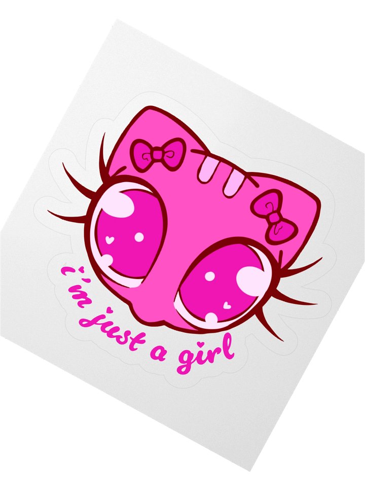I'm Just A Girl Sticker product image (6)