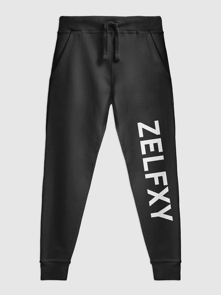 White Print Joggers - Black product image (1)