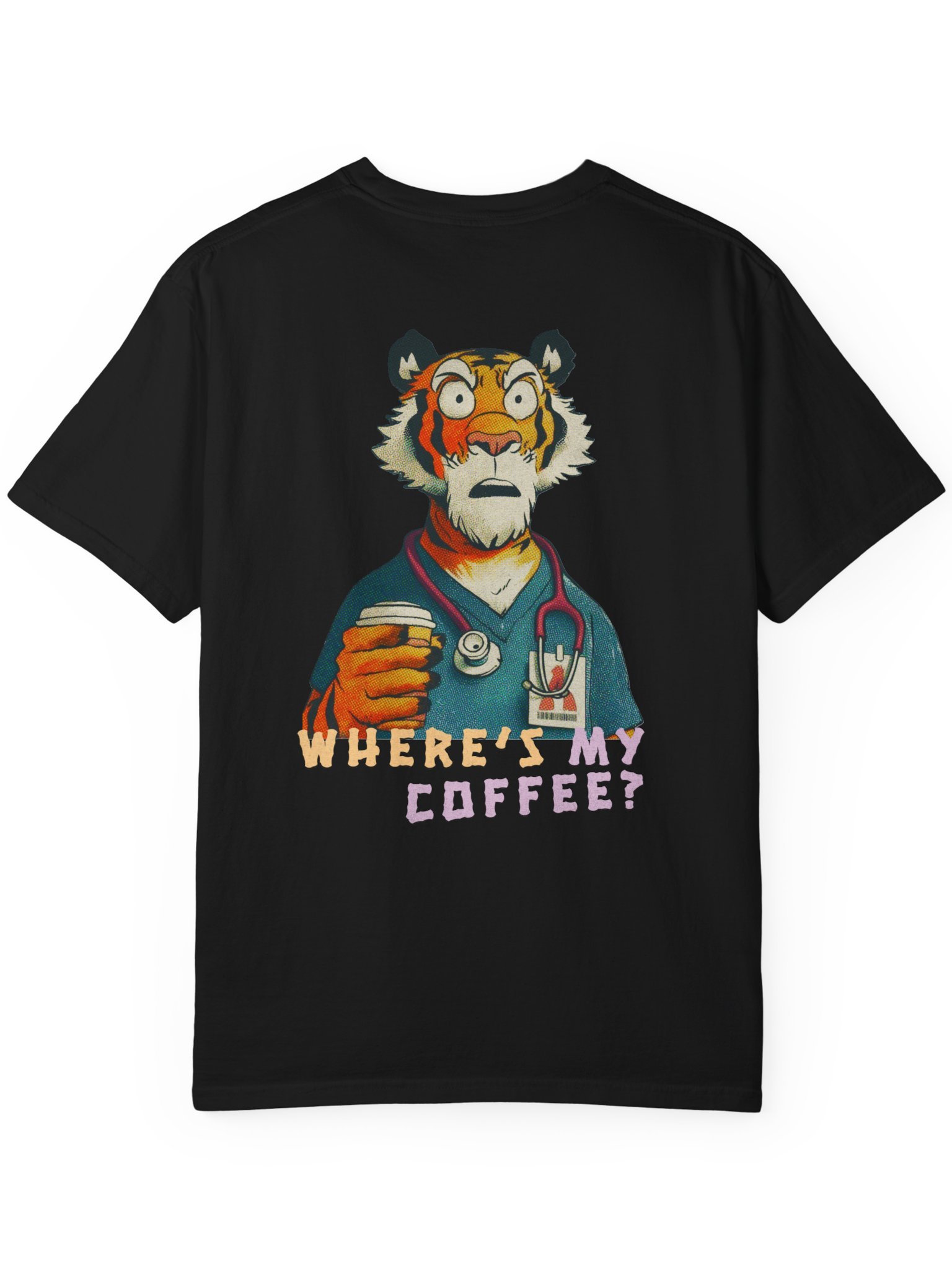 Funny Nurse Shirt, Coffee Tiger Tee product image (10)