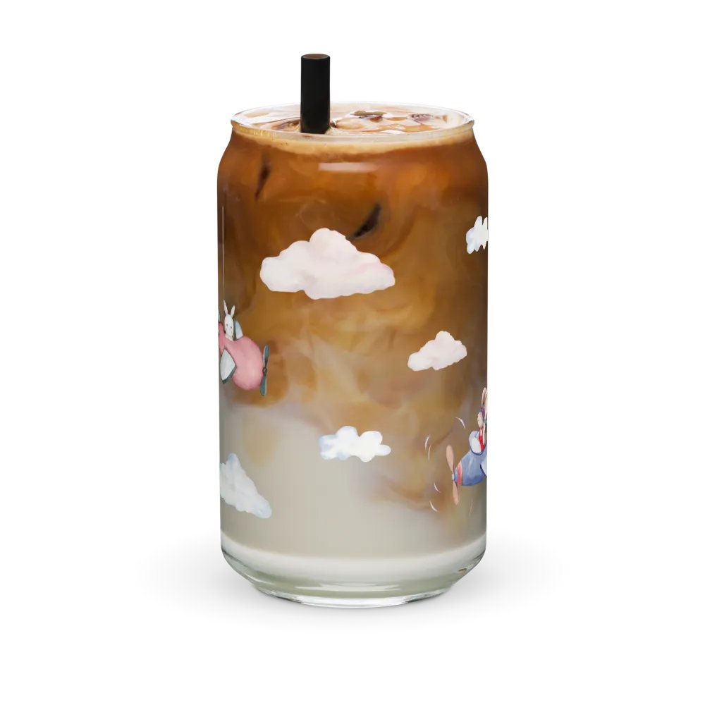 In The Air Glass Can | 16 oz Whimsical Flight Drinkware product image (6)