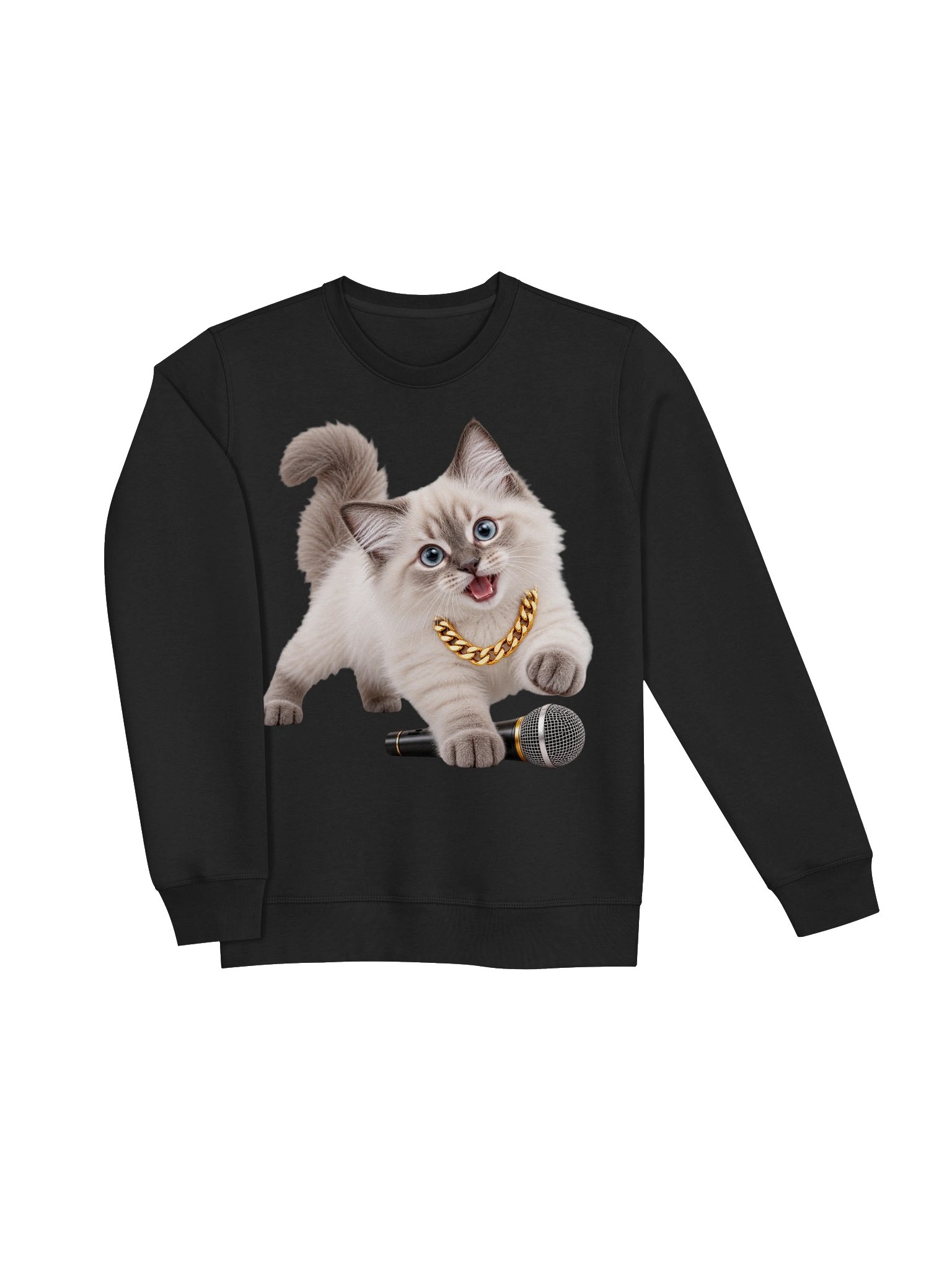 Hip Hop Neva Masquerade Kitten – Organic Unisex Sweatshirt product image (12)