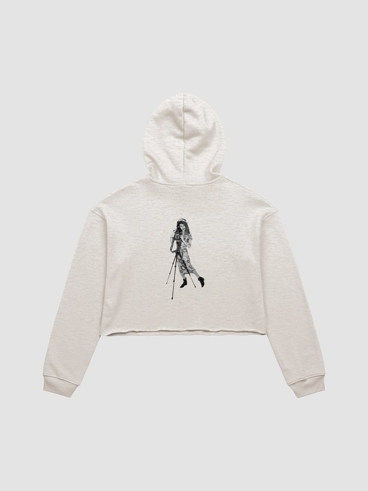 Botanical Camera Logo Crop Top Hoodie (Black Logo) product image (2)