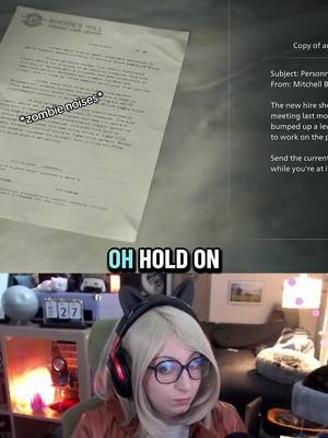 It’s convenient that notes freeze time when you’re being pursued by zombies in RE9, they’re so patient 😅 #residentevil #re9 #videogames #cosplay #timefreeze 