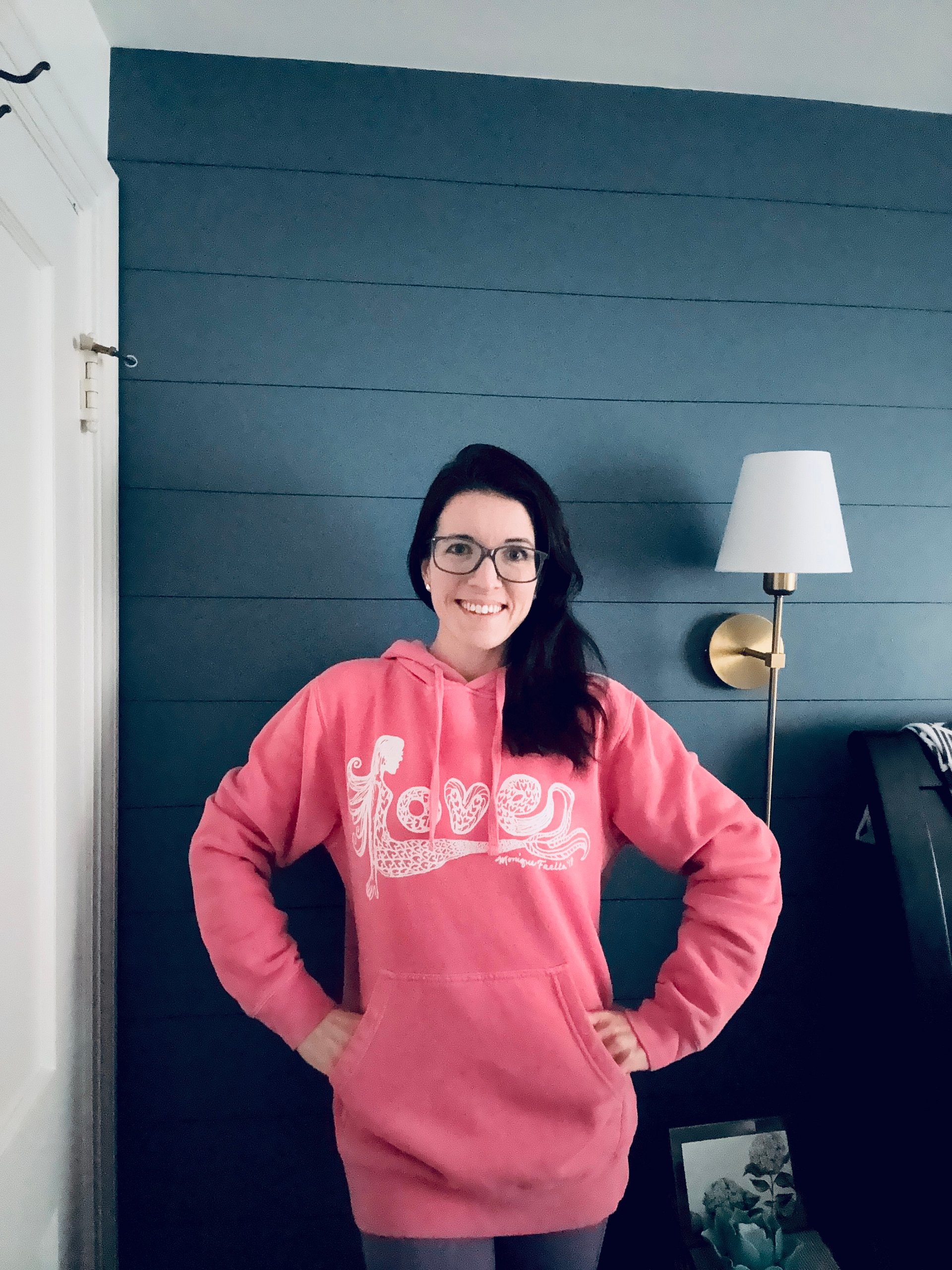 Mermaid Love | Black Logo | PRM4500 Pigment Dyed Hooded Sweatshirt Independent Trading Co. product image (2)