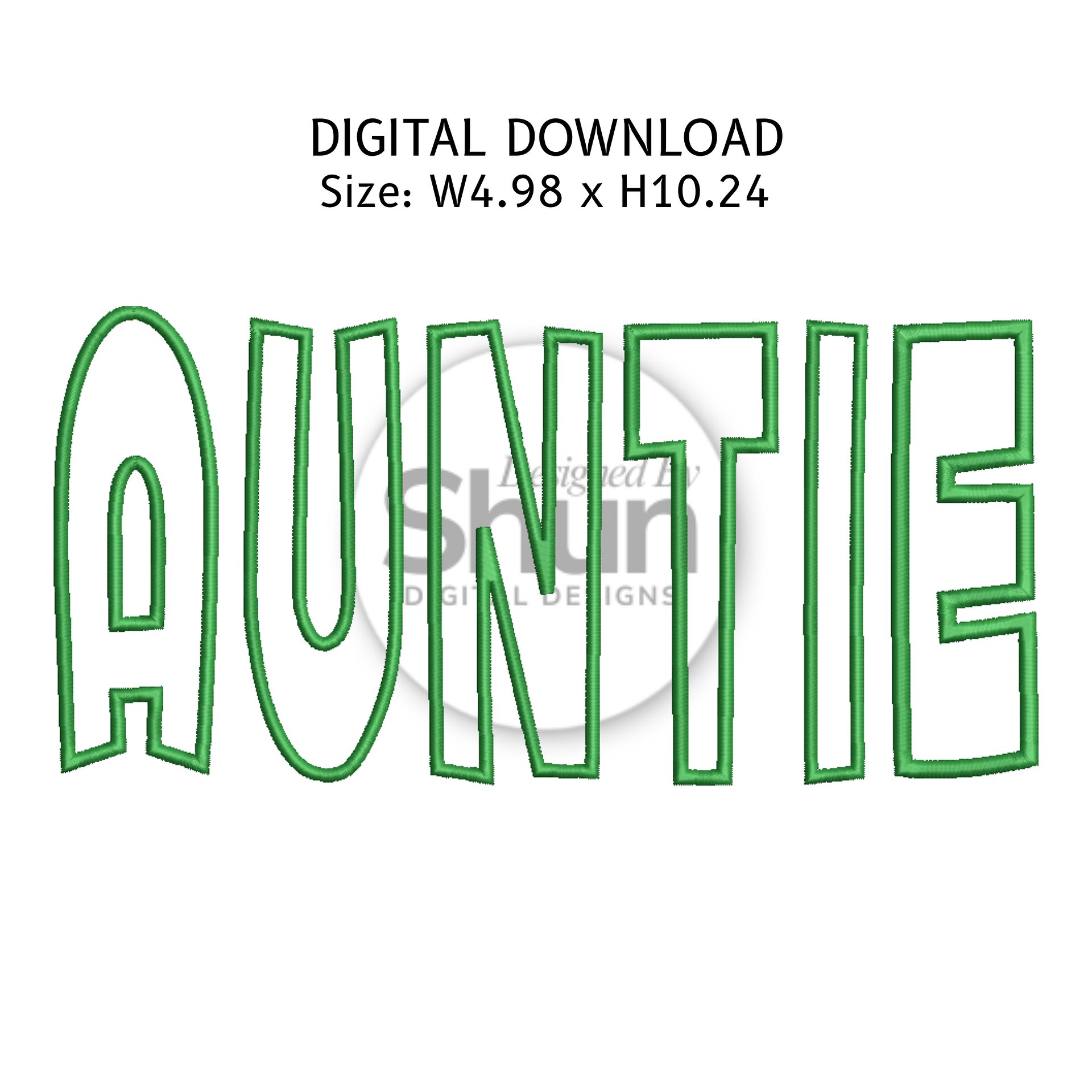 Auntie Applique Embroidery Design product image (1)