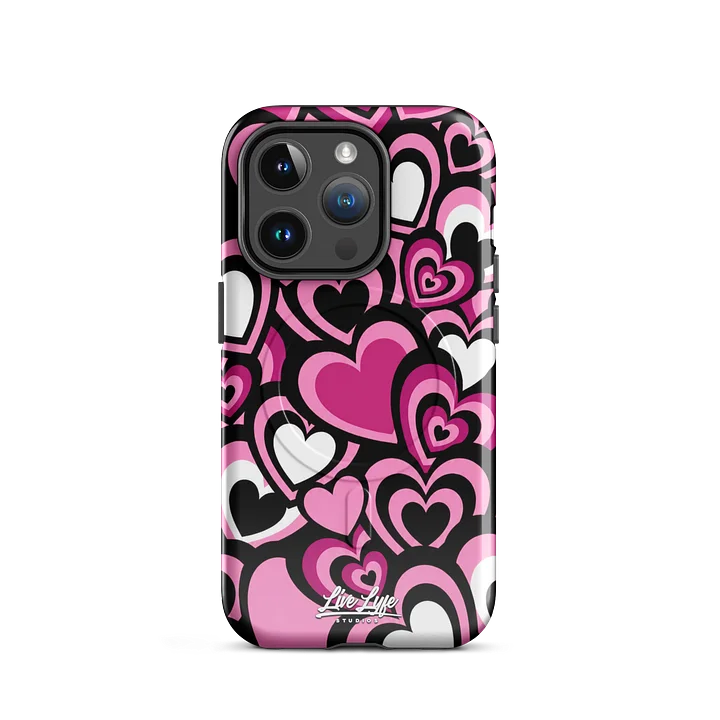 Pink Hearts MagSafe tough case for iPhone product image (2)