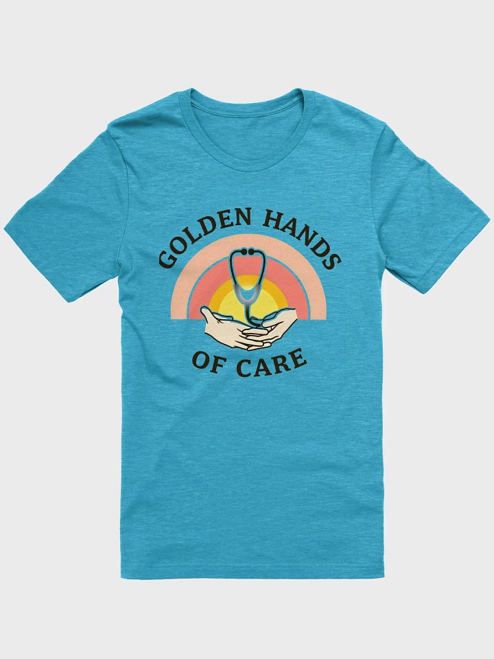 Golden Hands of Care Stethoscope T-Shirt product image (7)