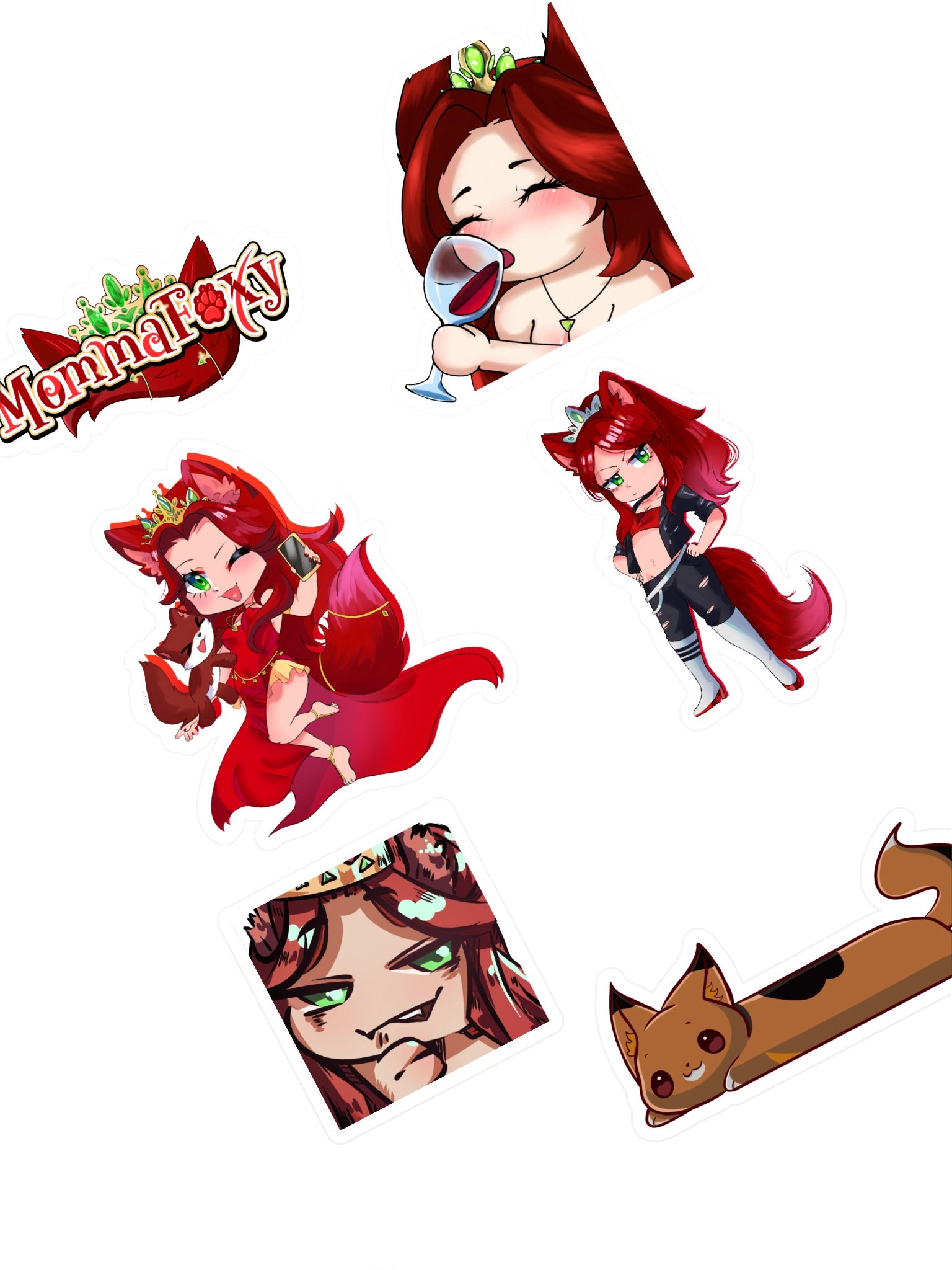 Foxy sticker sheet product image (1)