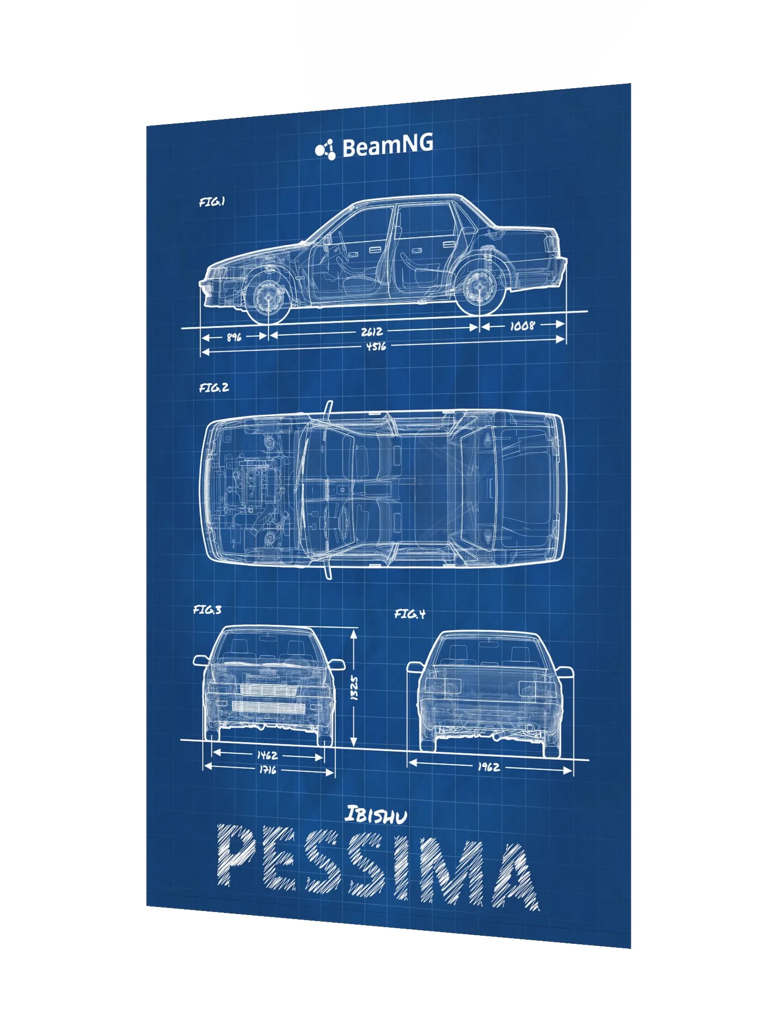 Ibishu Pessima (1988 - 1991) Blueprint Poster product image (3)