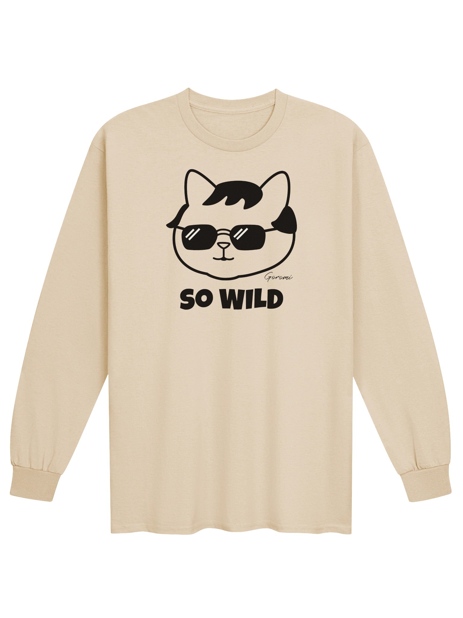 Goromi the Cat in Wig (SO WILD) - Unisex Adult Long Sleeve T-shirt product image (1)