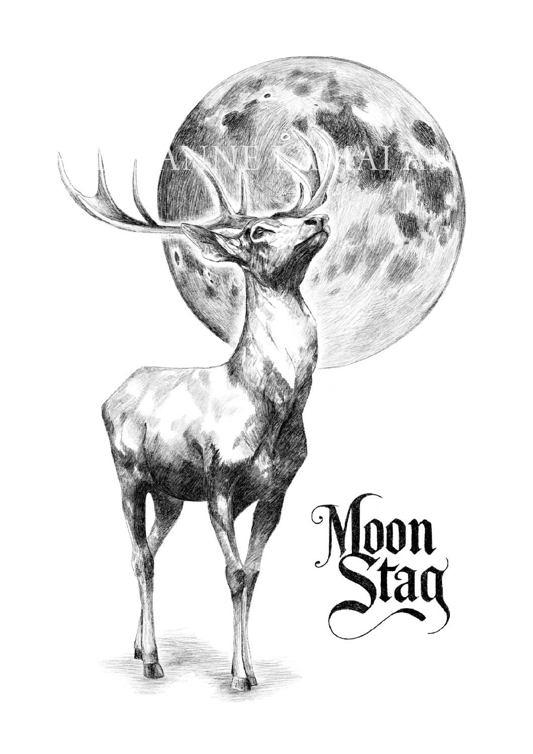 Moonstag | The Heart of Shadow Art Print product image (1)