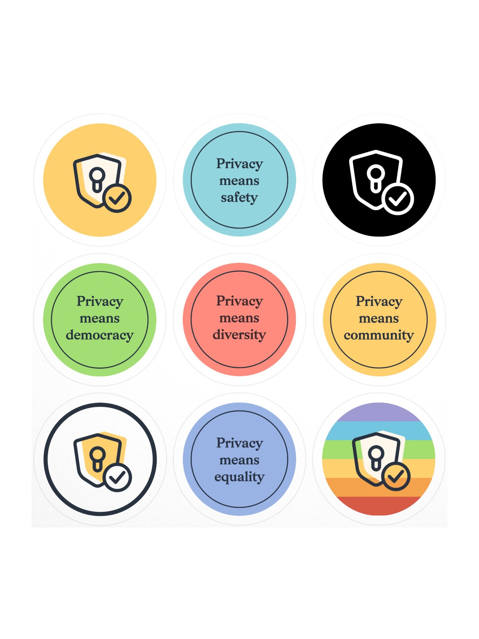 Privacy Means Many Things - Sticker Sheet product image (1)