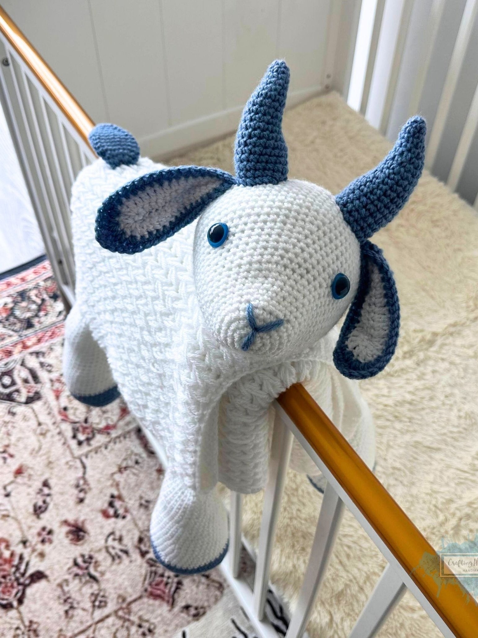 Goat Baby Blanket Crochet Pattern | Foldable Pram Toy (PDF Pattern) product image (4)
