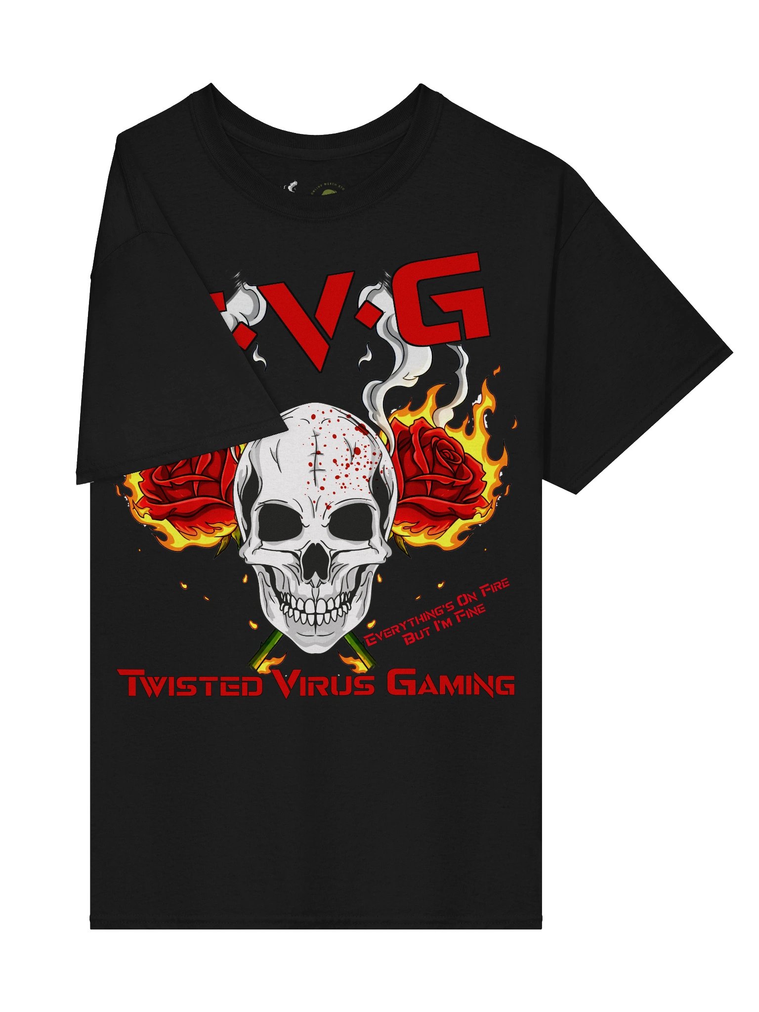 Twisted Virus Gaming - Anime girl n Fire Roses, Skull product image (6)