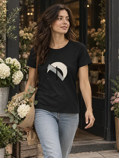ECHO VEIL — Women’s Relaxed Tee in Black