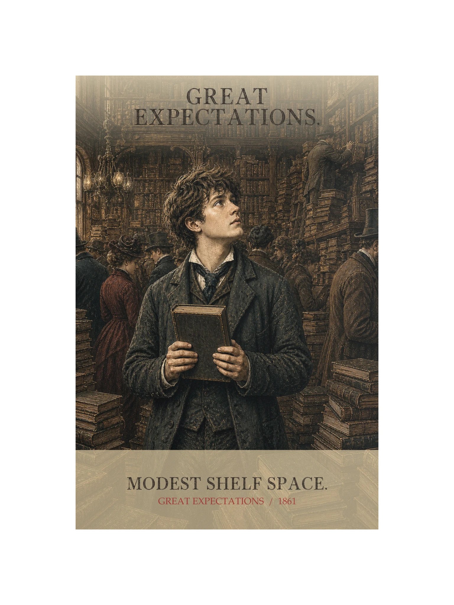 Great Expectations Modest Shelf Space -- Great Expectations Art Print product image (12)