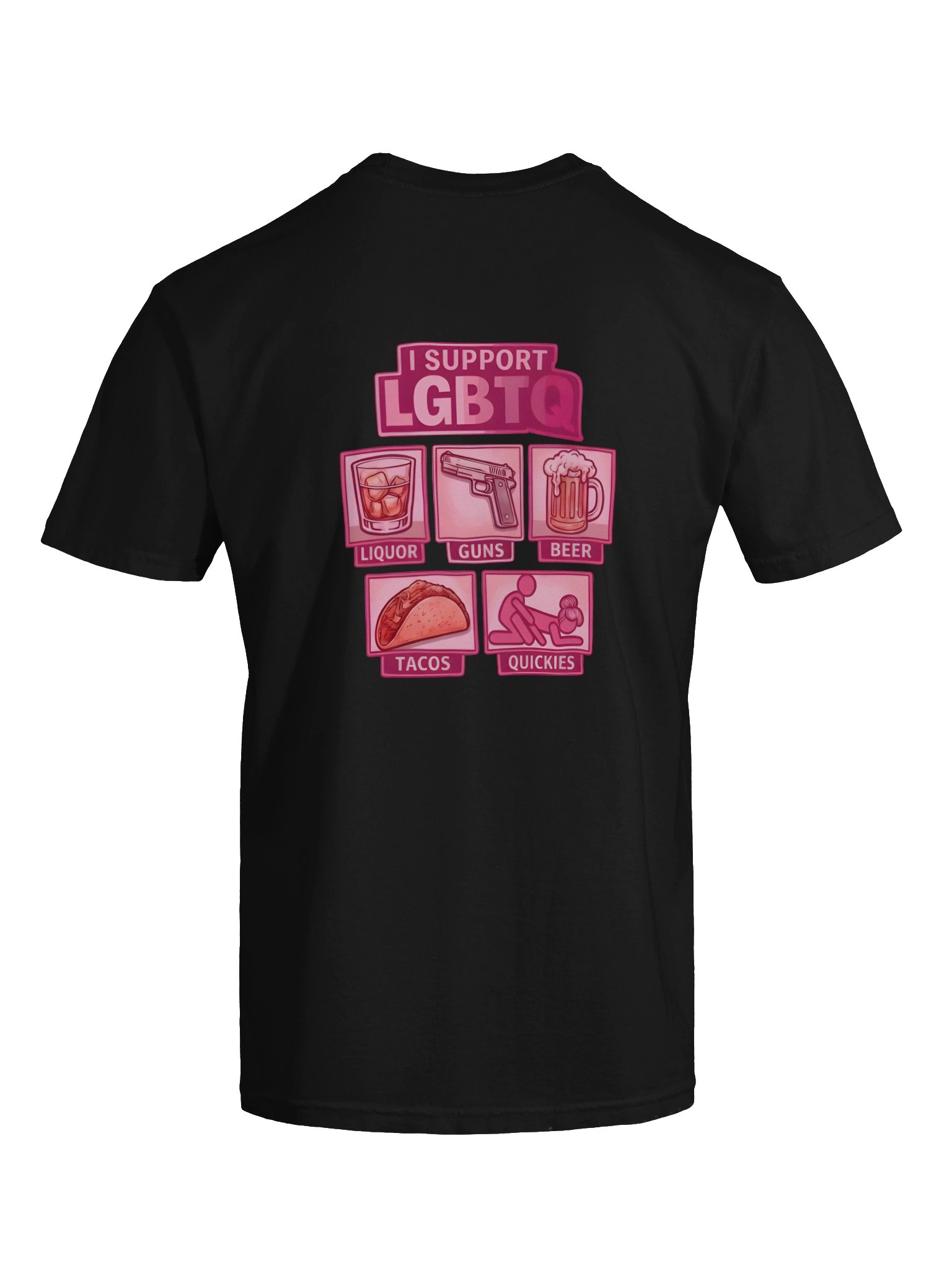 I SUPPORT LGBTQ T- SHIRT (BACK PRINT) product image (77)