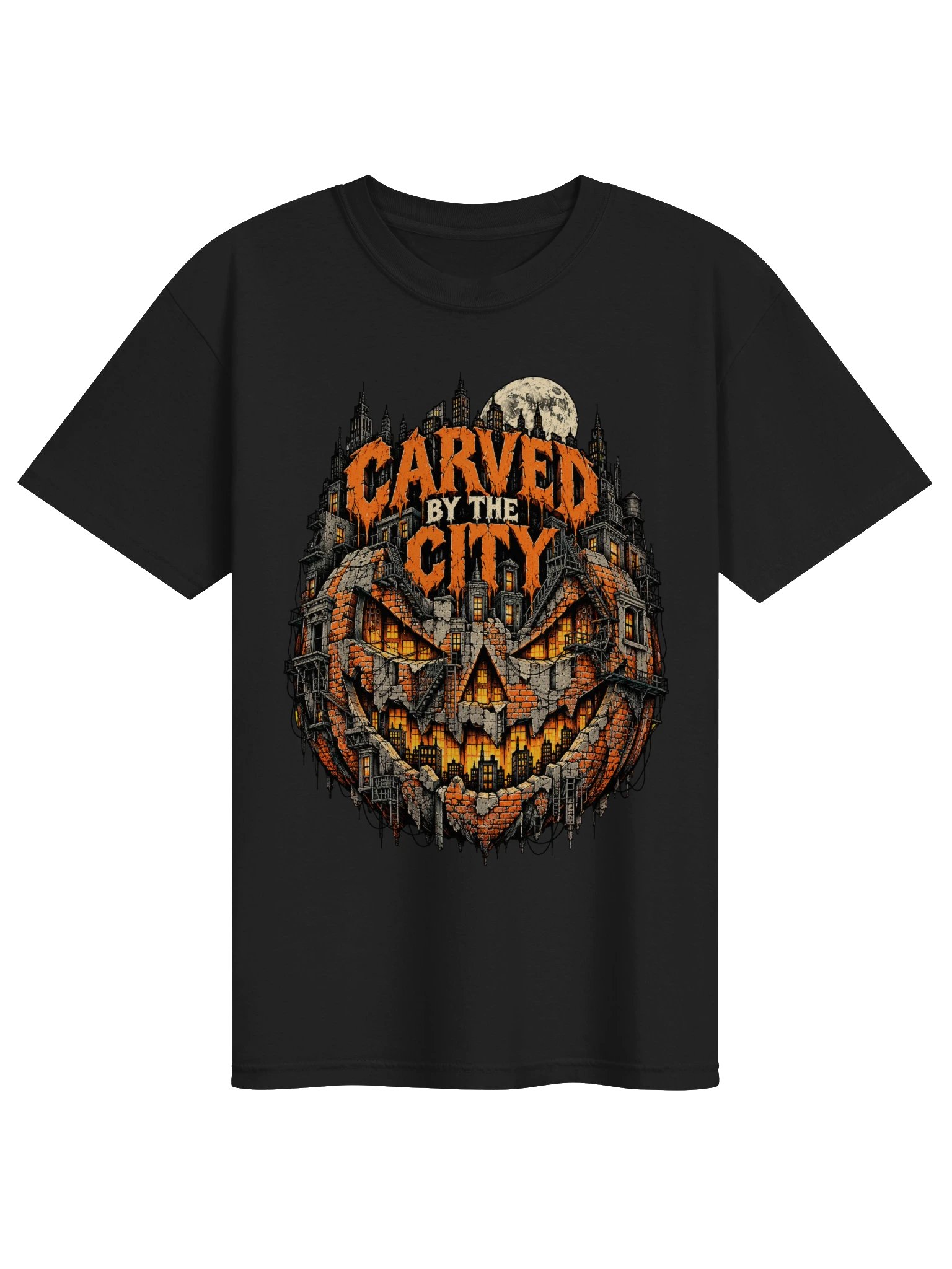 Carved by the City — Halloween Pumpkin T-Shirt product image (1)