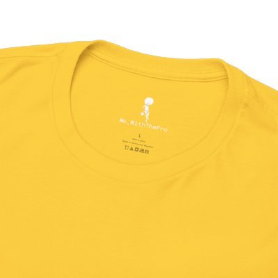 Mo_WithTheFro Cotton T-Shirt With White logo Yellow product image (3)