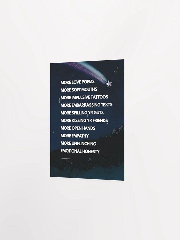 More Love Poems Art Print (Night) product image (2)