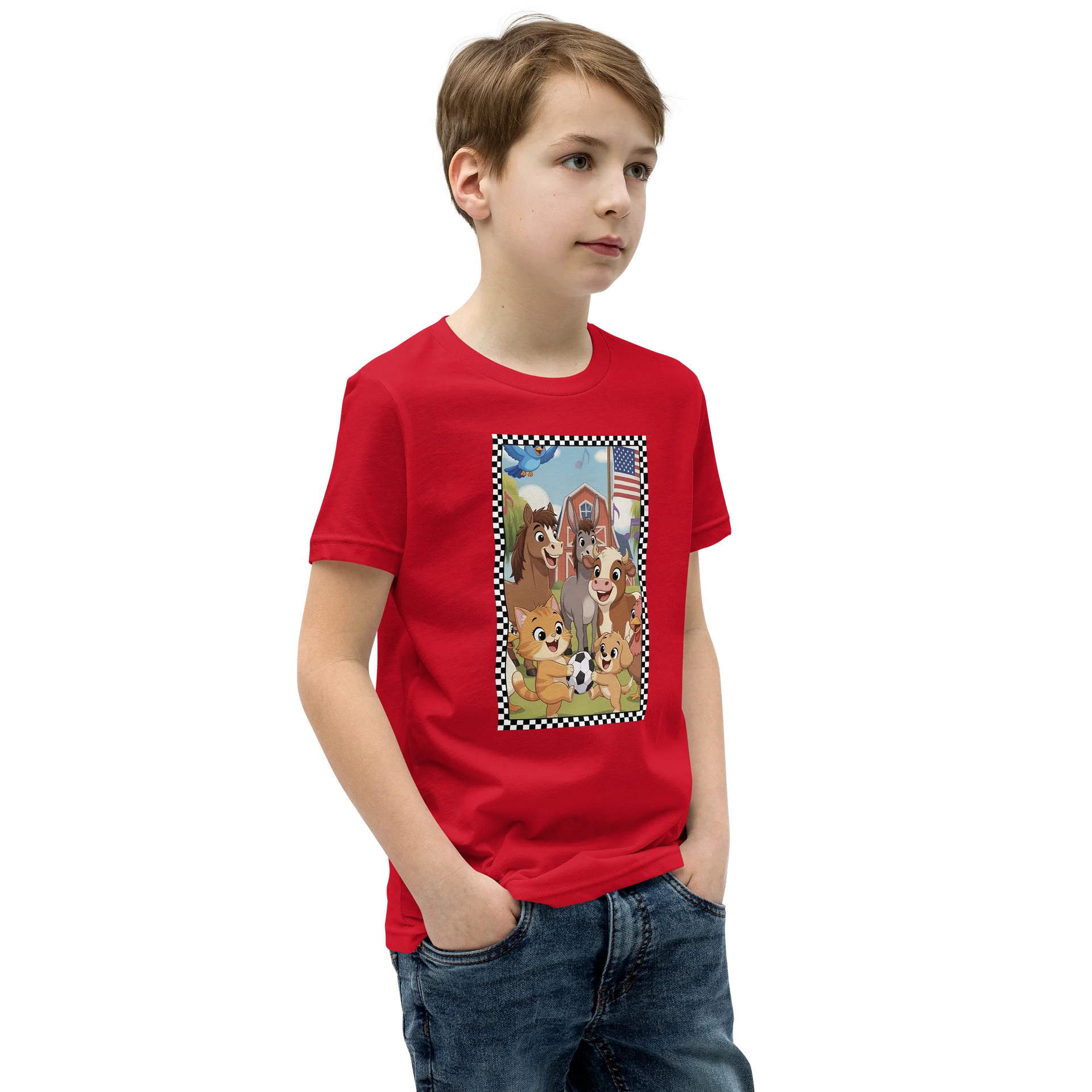 Farm Friends Cartoon Youth Tee product image (2)