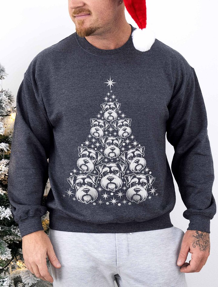 Mini Schnauzer Christmas Tree Sweatshirt Design for Schnauzer Paw-rents product image (6)