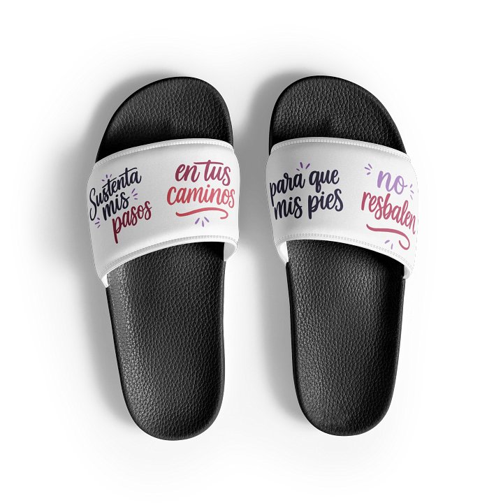 Men’s Slides — “Sustenta mis pasos” (Psalm 17:5, Spanish) product image (1)